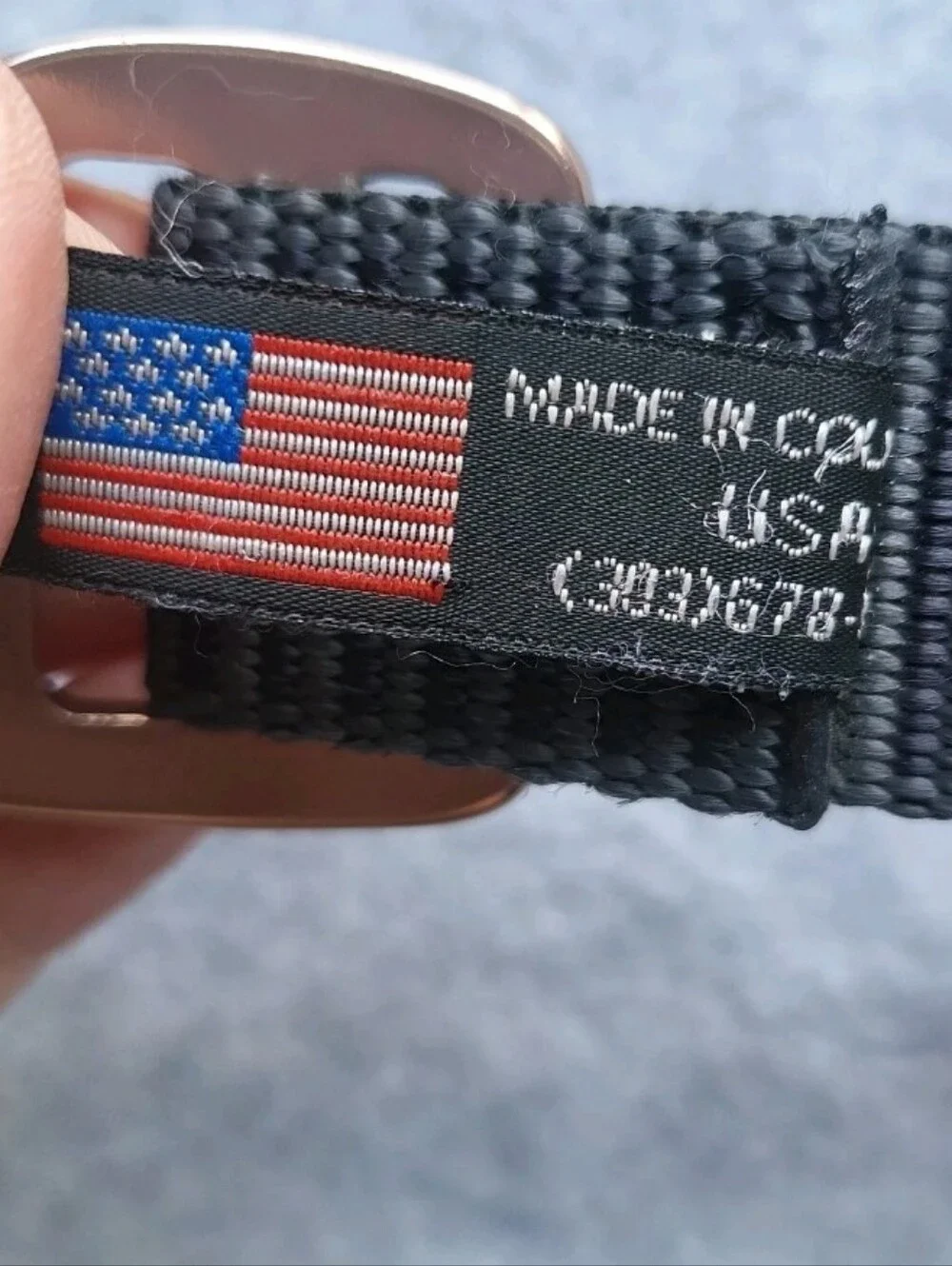 Bison Designs Webbed Belt Mens L Gray Nylon Tactical Military Outdoor USA Made